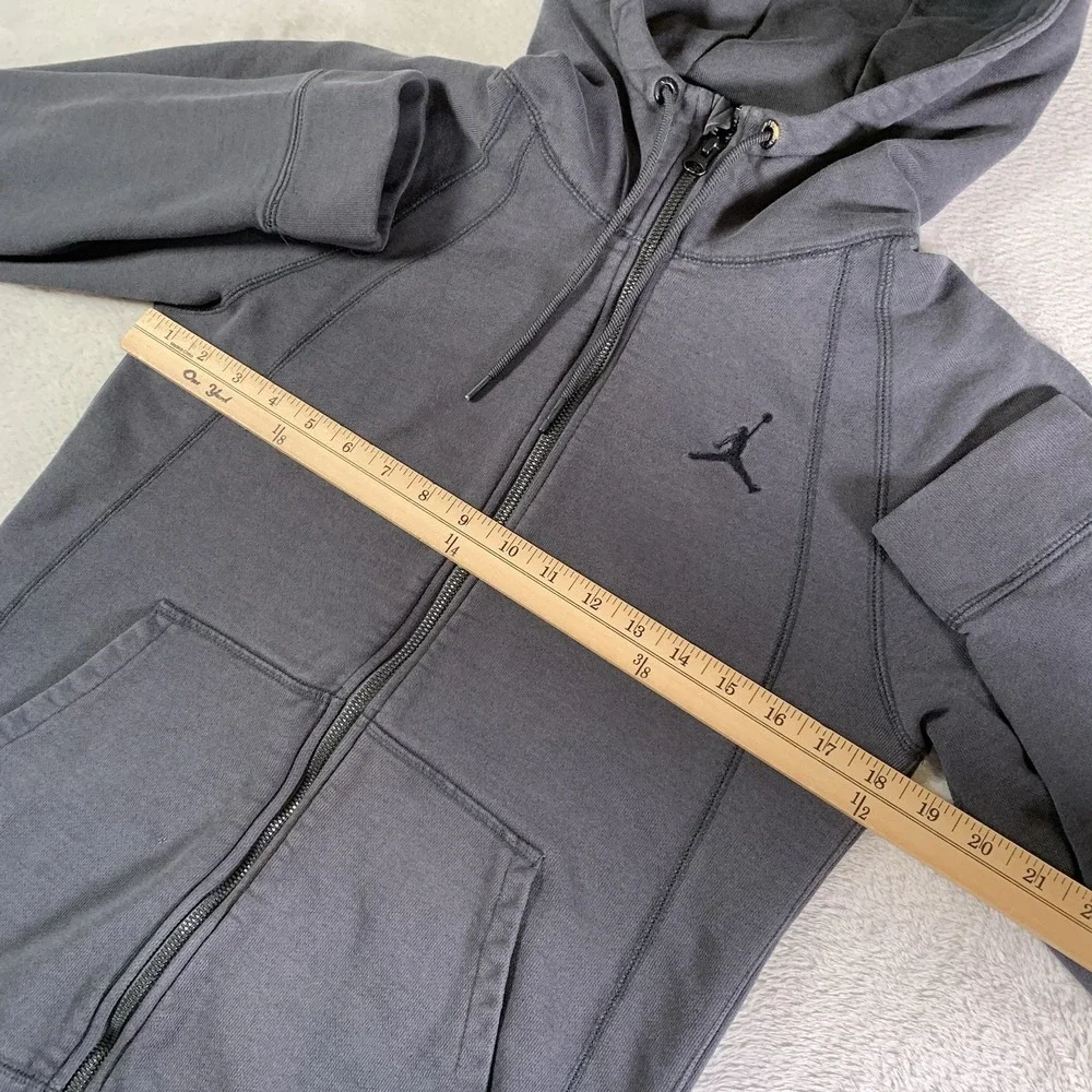 Jordan Nike Wings Fleece Hoodie Sweatshirt Gray 860196-063 Full Zip Size Medium‎